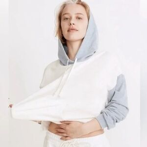 Madewell Skyterry Hoodie Sweatshirt in Colorblock